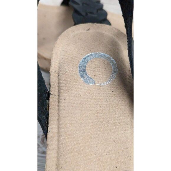 Journee Collection Womens Size 7 Black Open Toe Wedge Heel Slingback Sandal - Picture 8 of 10